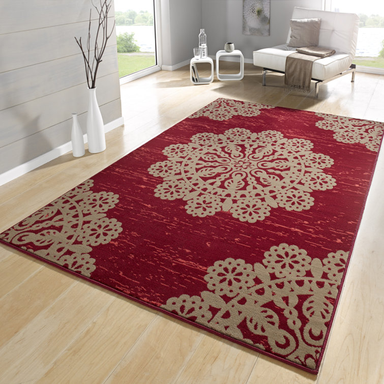 Hanse Home Lace Red/Cream Rug & Reviews Wayfair.co.uk